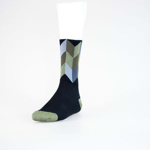 Solo Socks High Icon Chevron - Black / Olive