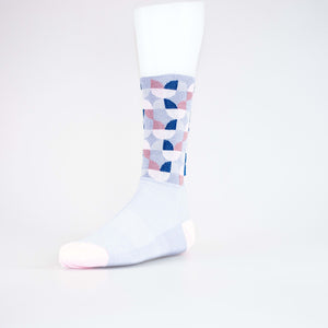 Solo Socks High Retro Lg/xl Gry-pink - Grey / Pink