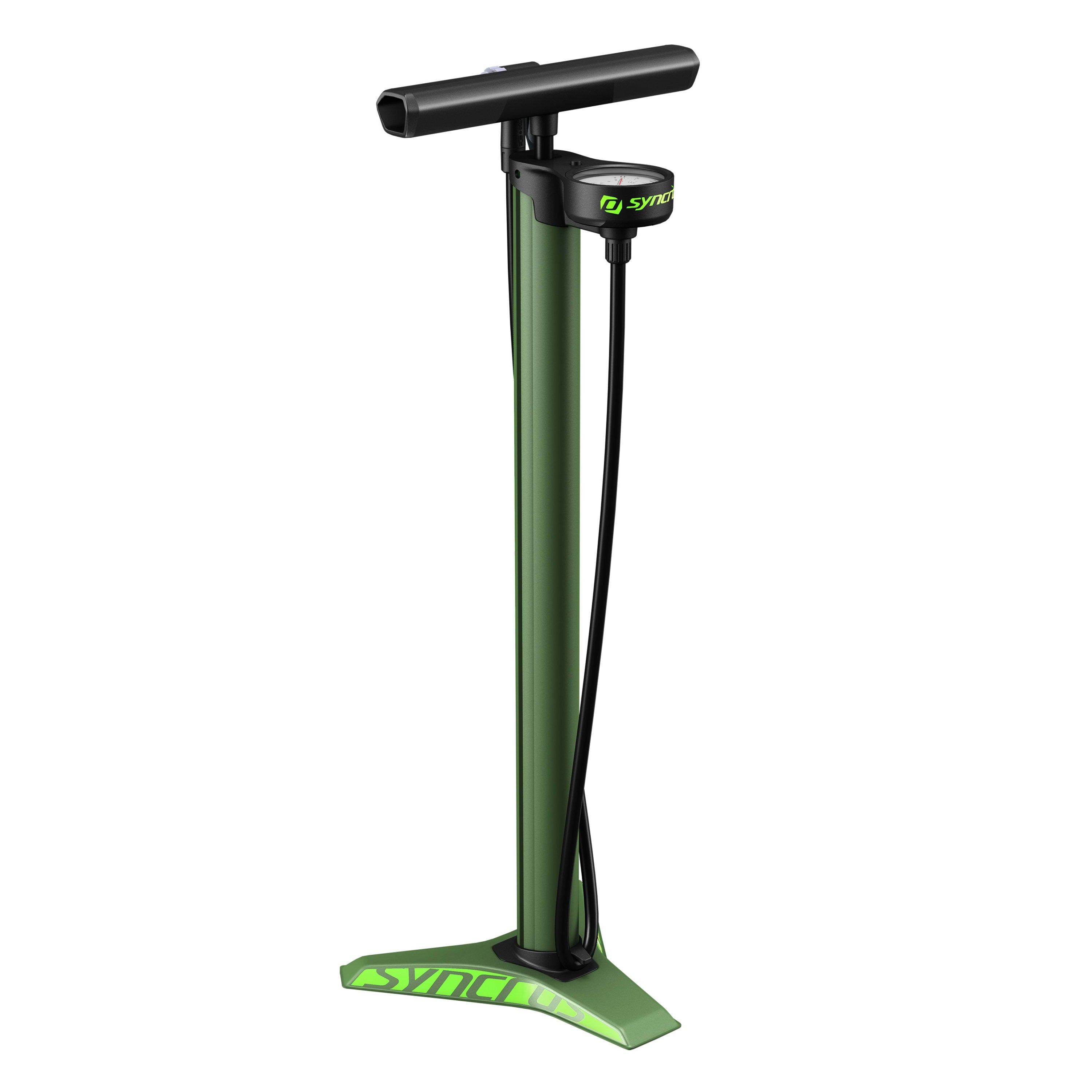 Syncros Vernon 2.0 HV Mtb Floor Pump - Dark Ivy Green