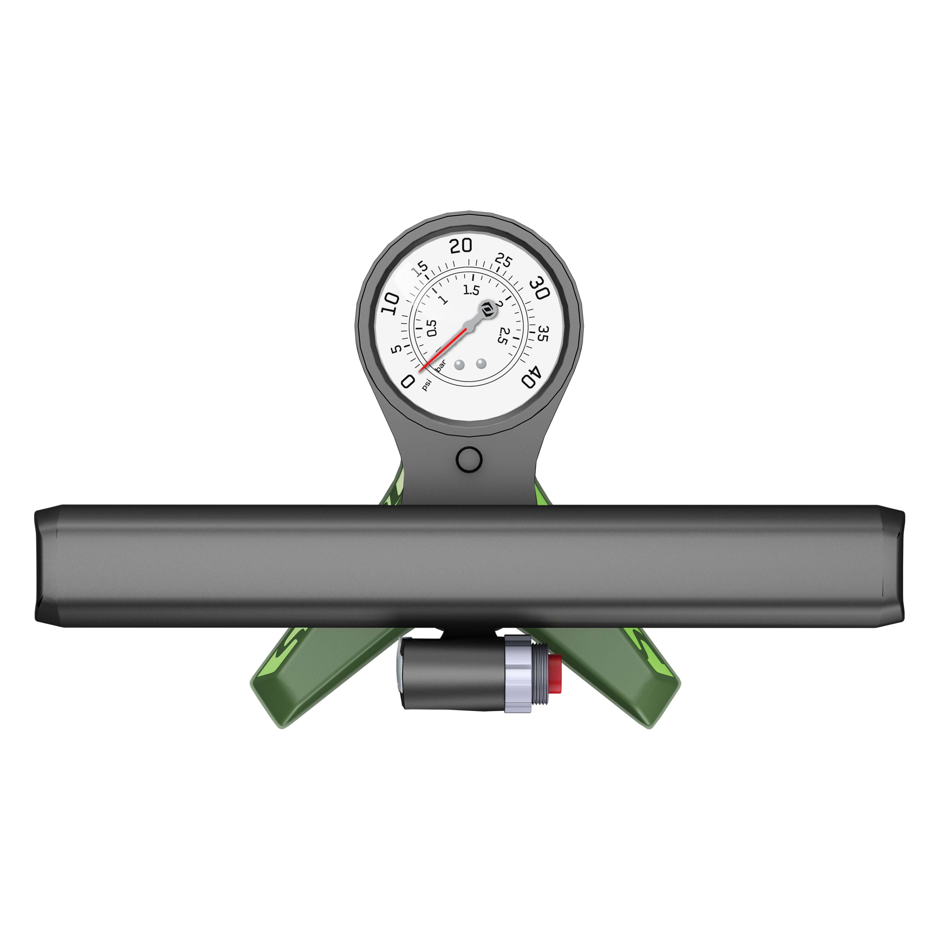 Syncros Vernon 2.0 HV Mtb Floor Pump - Dark Ivy Green