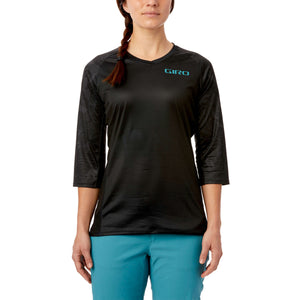 Giro Roust Jersey 3/4 Sleeve Mtb Womens - Black / Floral