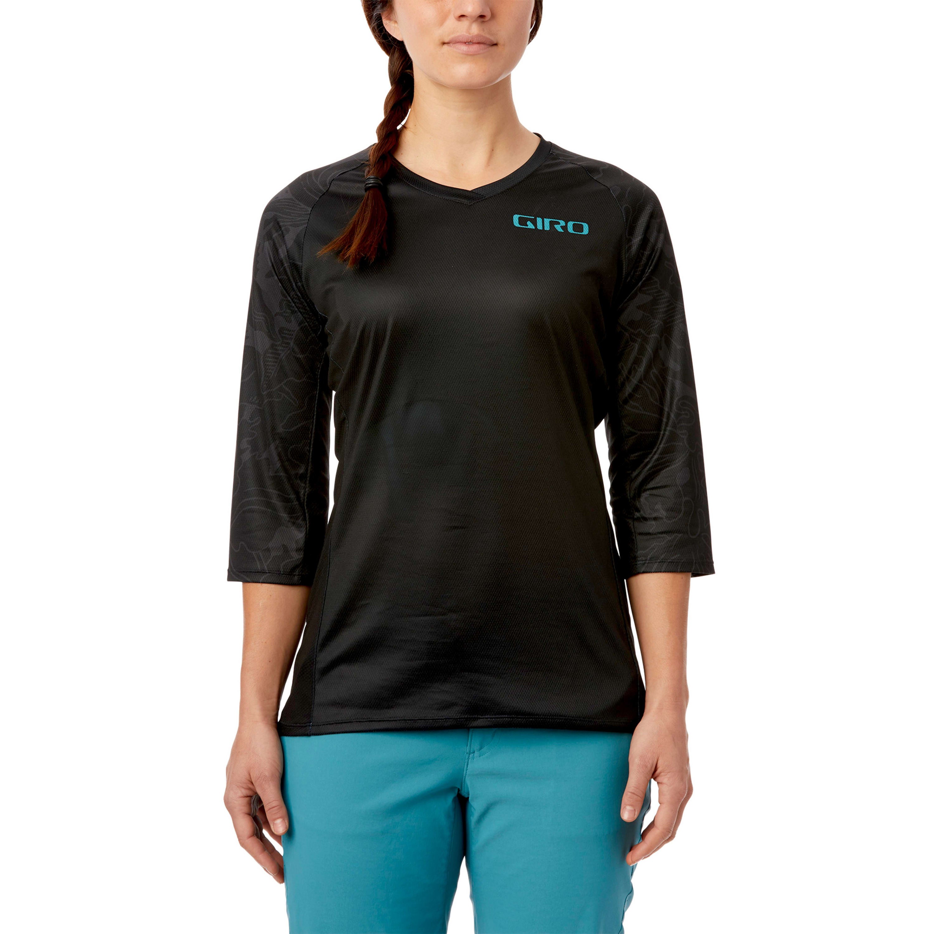 Giro Roust Jersey 3/4 Sleeve Mtb Womens - Black / Floral