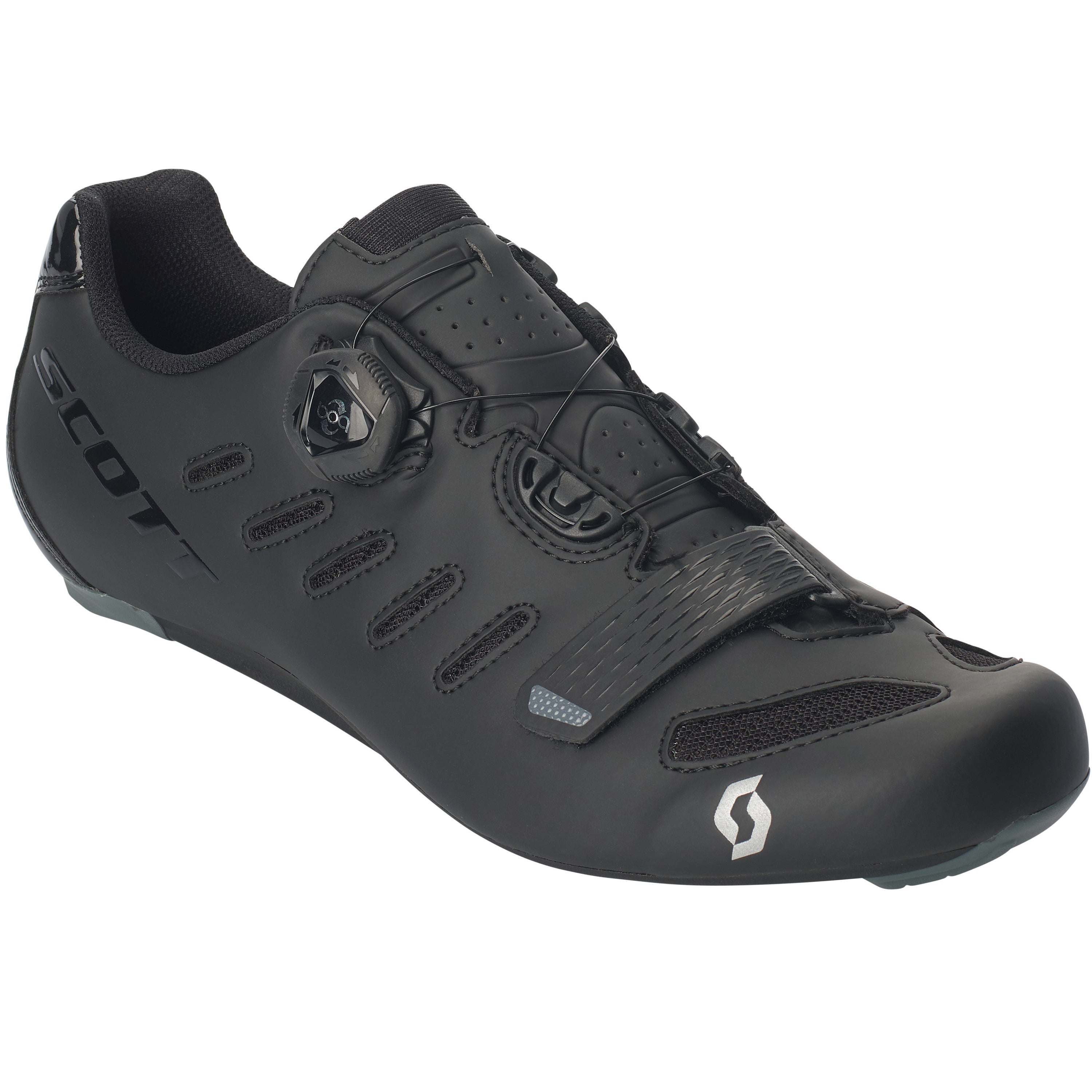 Scott Road Team Boa Shoes - Matt Black / Gloss Black
