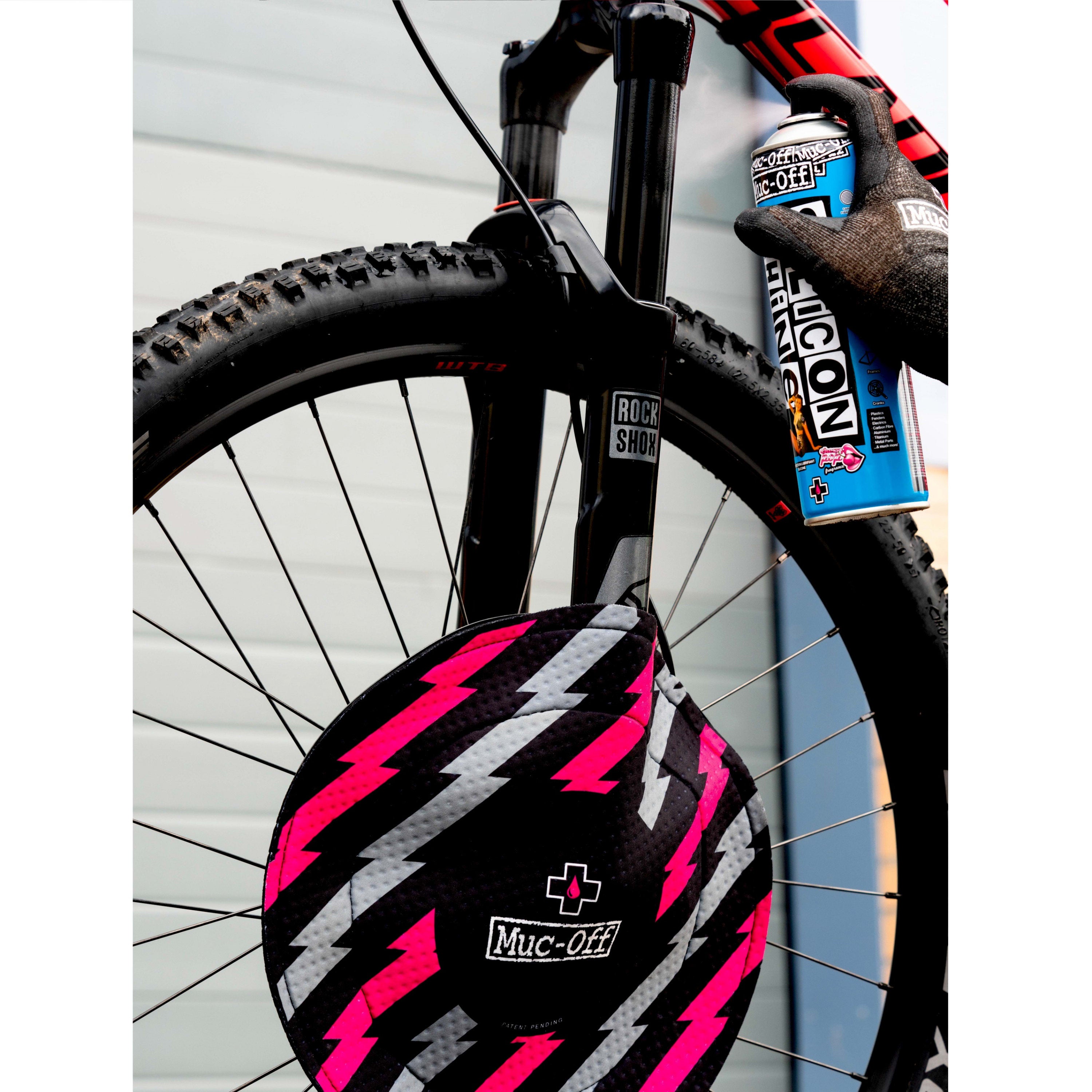 Muc-off Disc Brake Covers Pair - Black / Pink