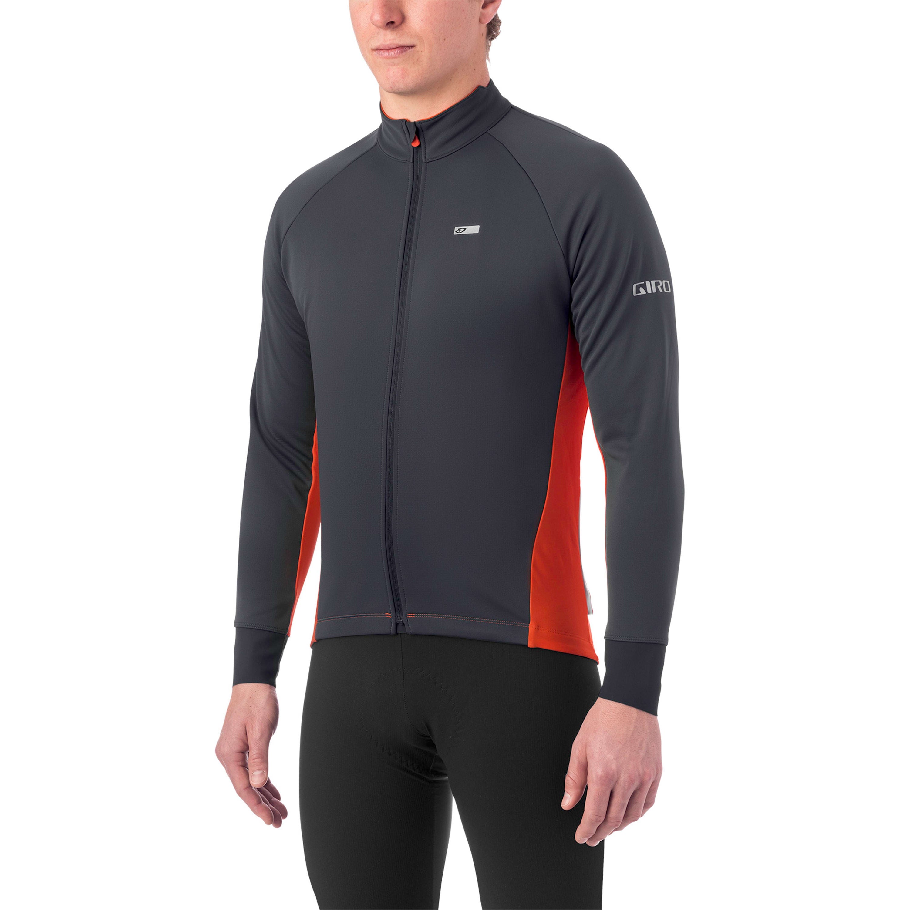 Giro Chrono Pro Windbloc Jersey - Charcoal / Red