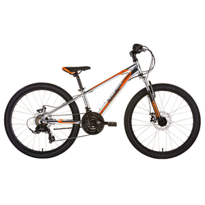 Malvern Star Attitude 24 Disc - Brushed Aluminium / Orange