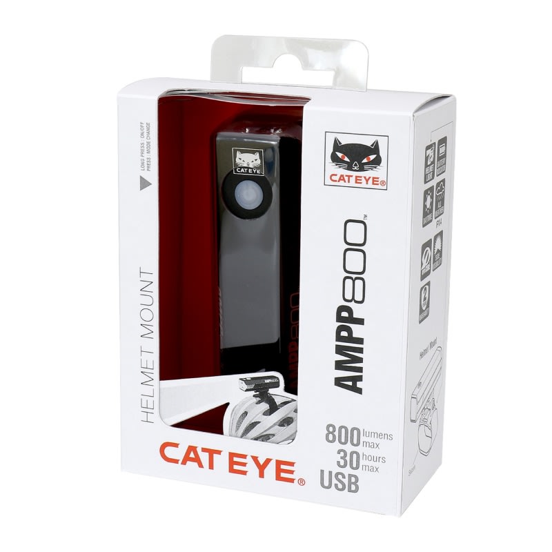Cateye Front Light Ampp 800 W/h. Mount - Black