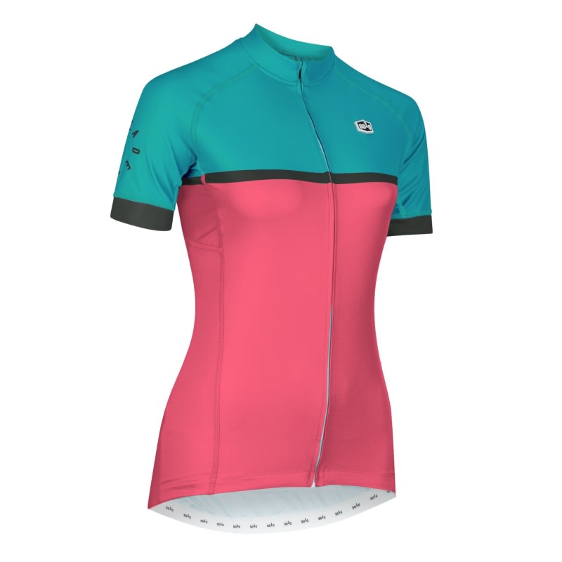 Solo Cadence Jersey Womens - Teal Blue / Watermelon Pink