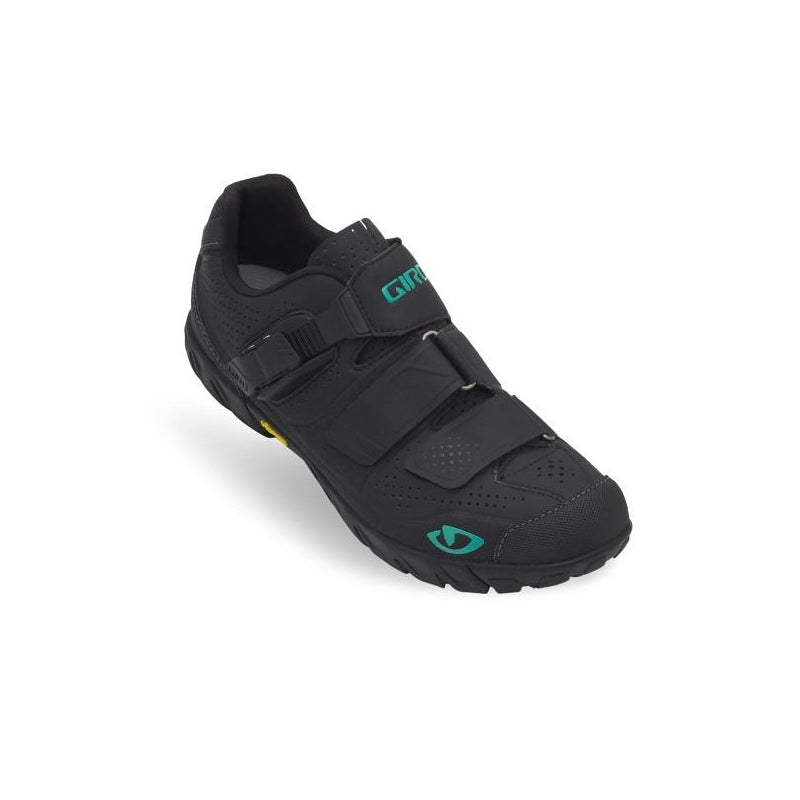 Giro Terradura Ladies Shoes - Black / Dynasty Green