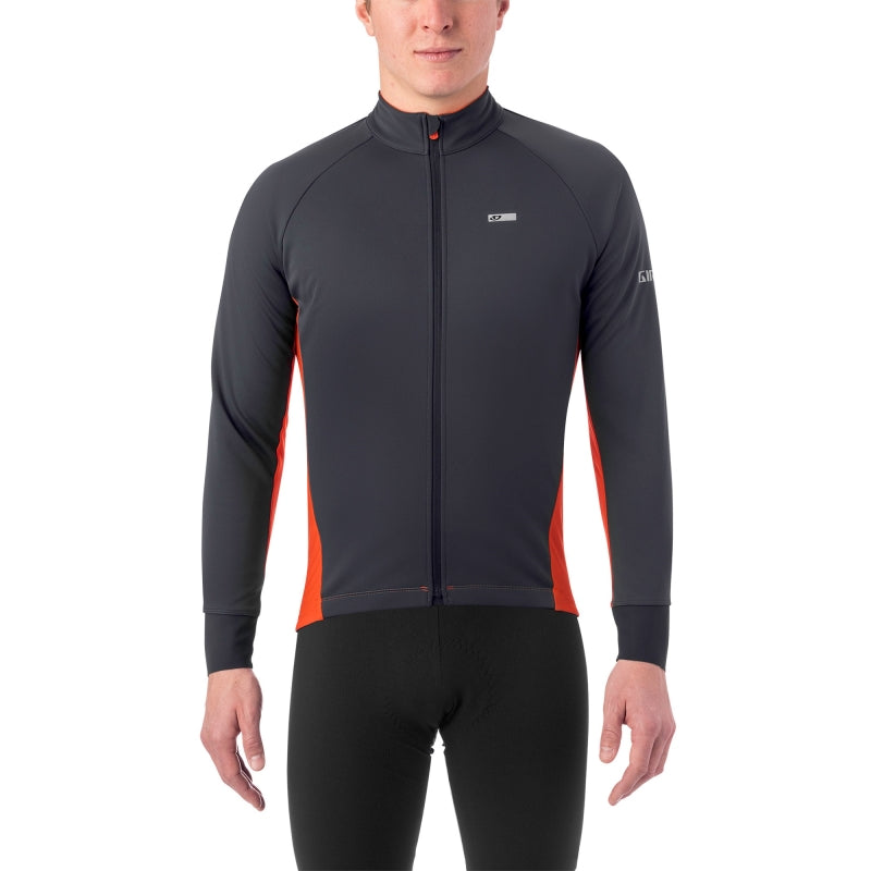 Giro Chrono Pro Windbloc Jersey - Charcoal / Red