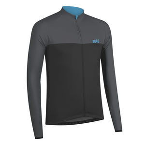Solo Jersey 3-SEASON Long Sleeve - Grey / Light Blue