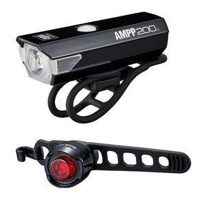 Cateye Ampp 200 & Orb RC Lightset - Black