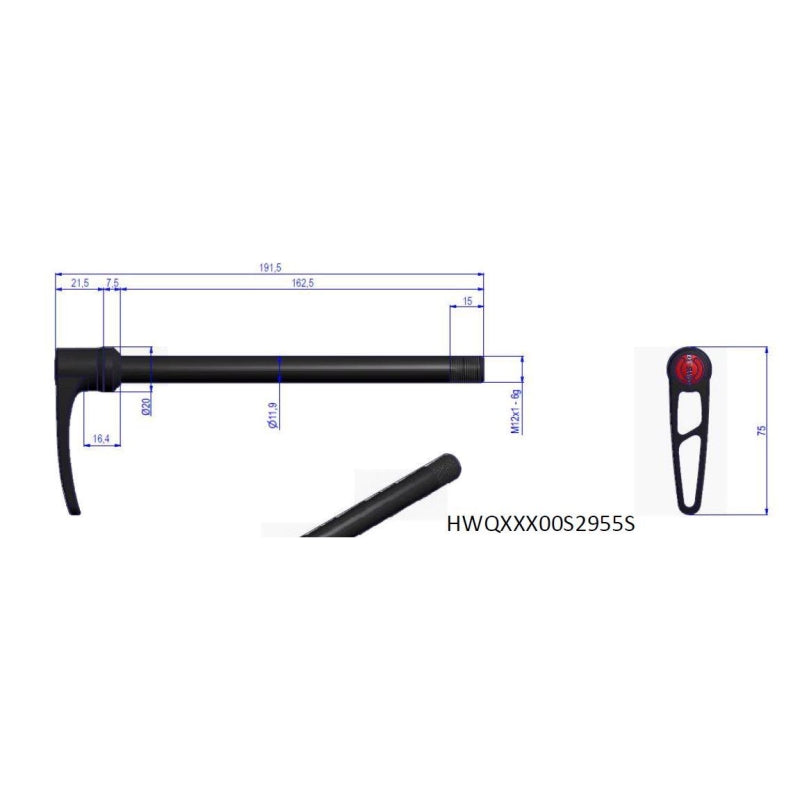 Syncros Rws Rear Axle X-12 236153