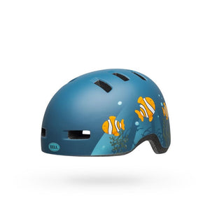 Bell Lil Ripper Child Helmet - Clown Fish Matte Grey / Blue
