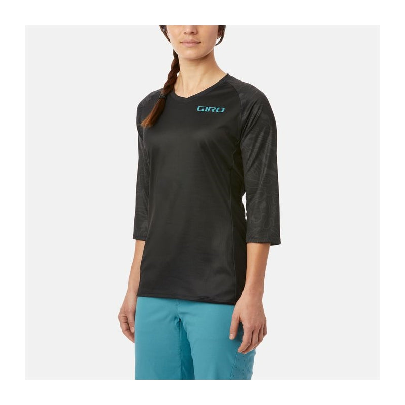 Giro Roust Jersey 3/4 Sleeve Mtb Womens - Black / Floral