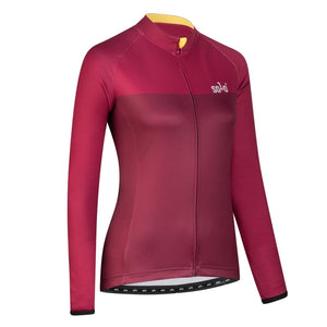 Solo Jersey 3-SEASON Longsleeve Womens - Crimson Red / Yellow