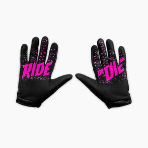 Muc-off Riders Gloves Full Finger - Yellow Polka