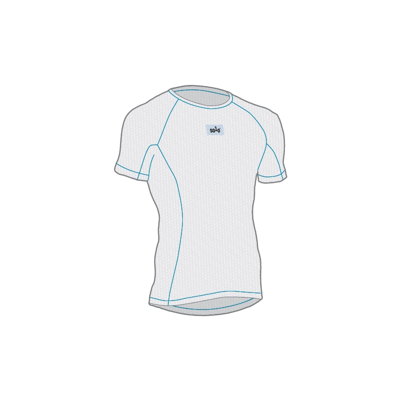Solo Summer Mesh Baselayer Short Sleeve - White