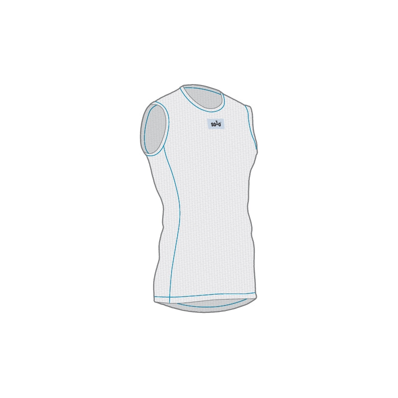 Solo Summer Mesh Baselayer Sleeveless - White