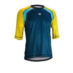 Solo Corridor 3/4 Sleeve Jersey - Blue / Yellow