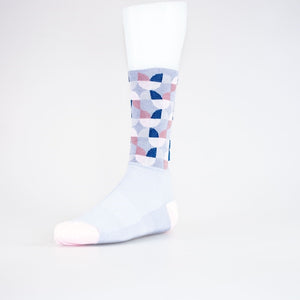 Solo Socks High Retro Lg/xl Gry-pink - Grey / Pink