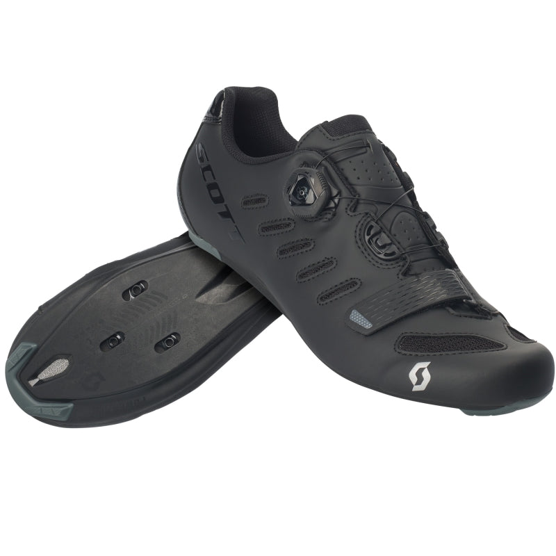Scott Road Team Boa Shoes - Matt Black / Gloss Black