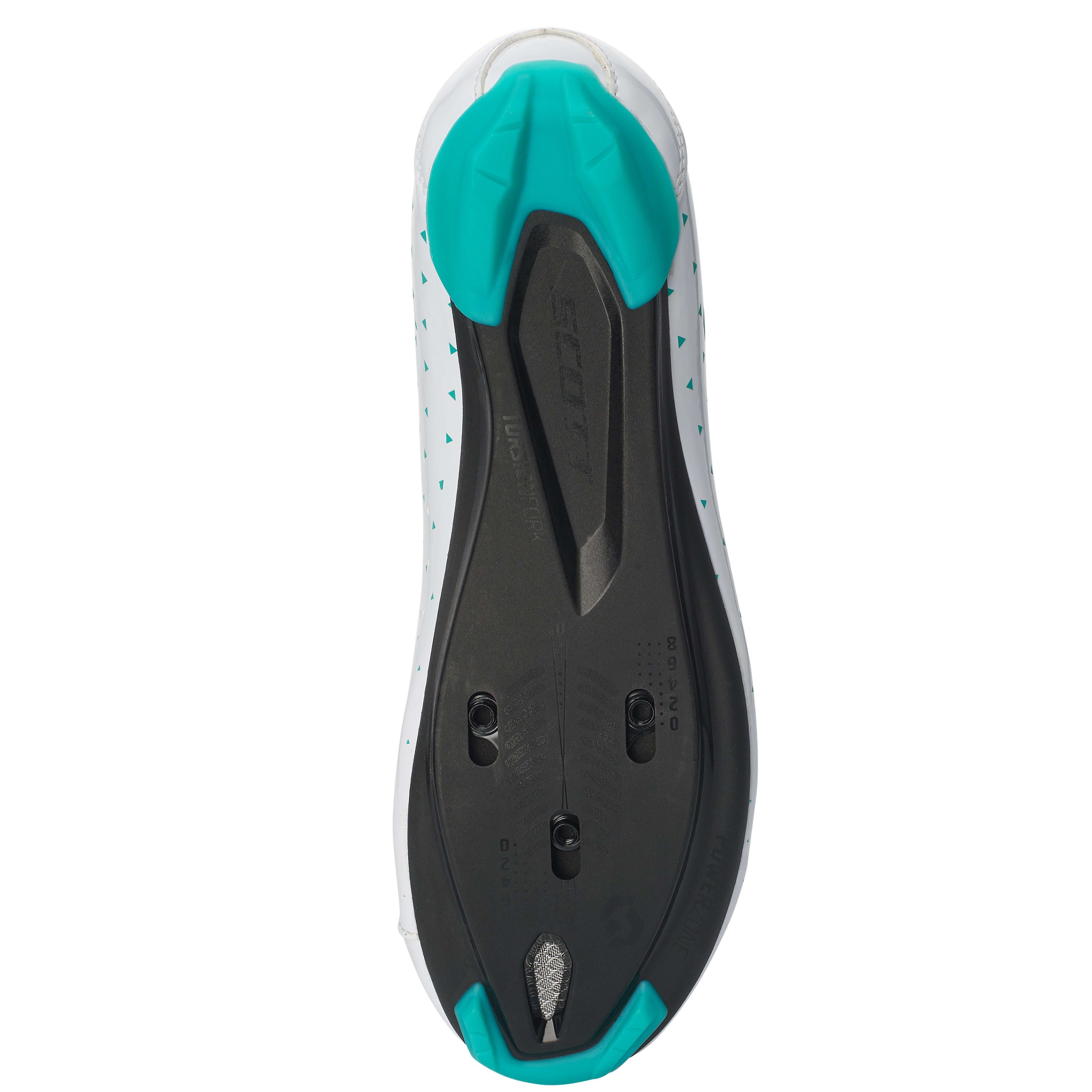 Scott Comp Boa Womens Road Shoes - Gloss White / Turquoise Blue