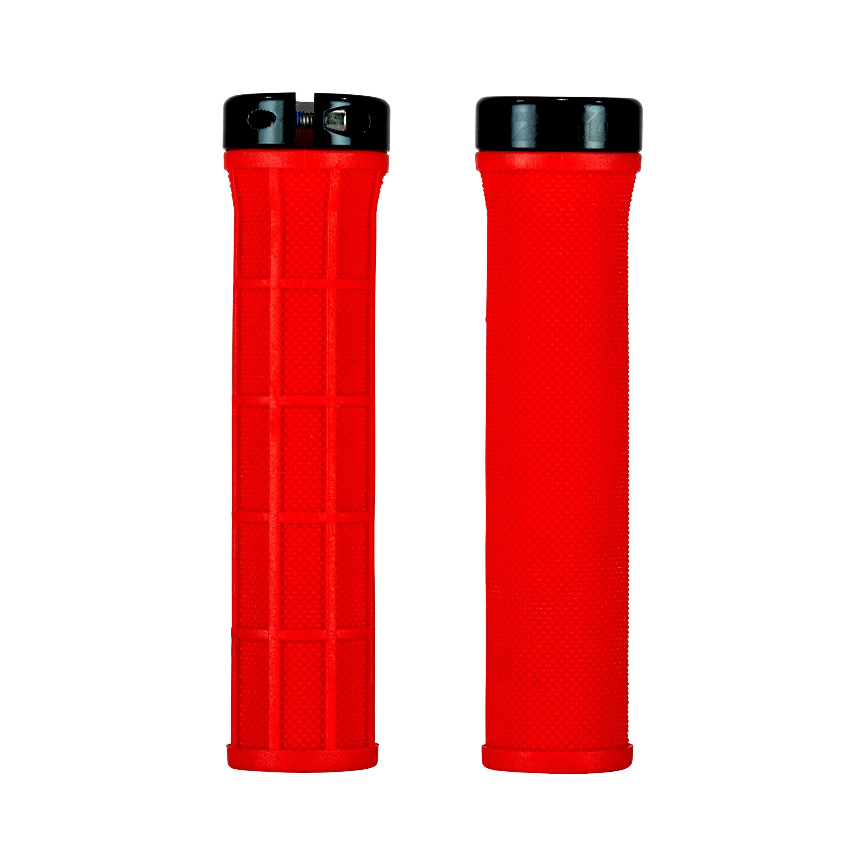Zero Billy T Taperlock Grips - Neon Red / Black