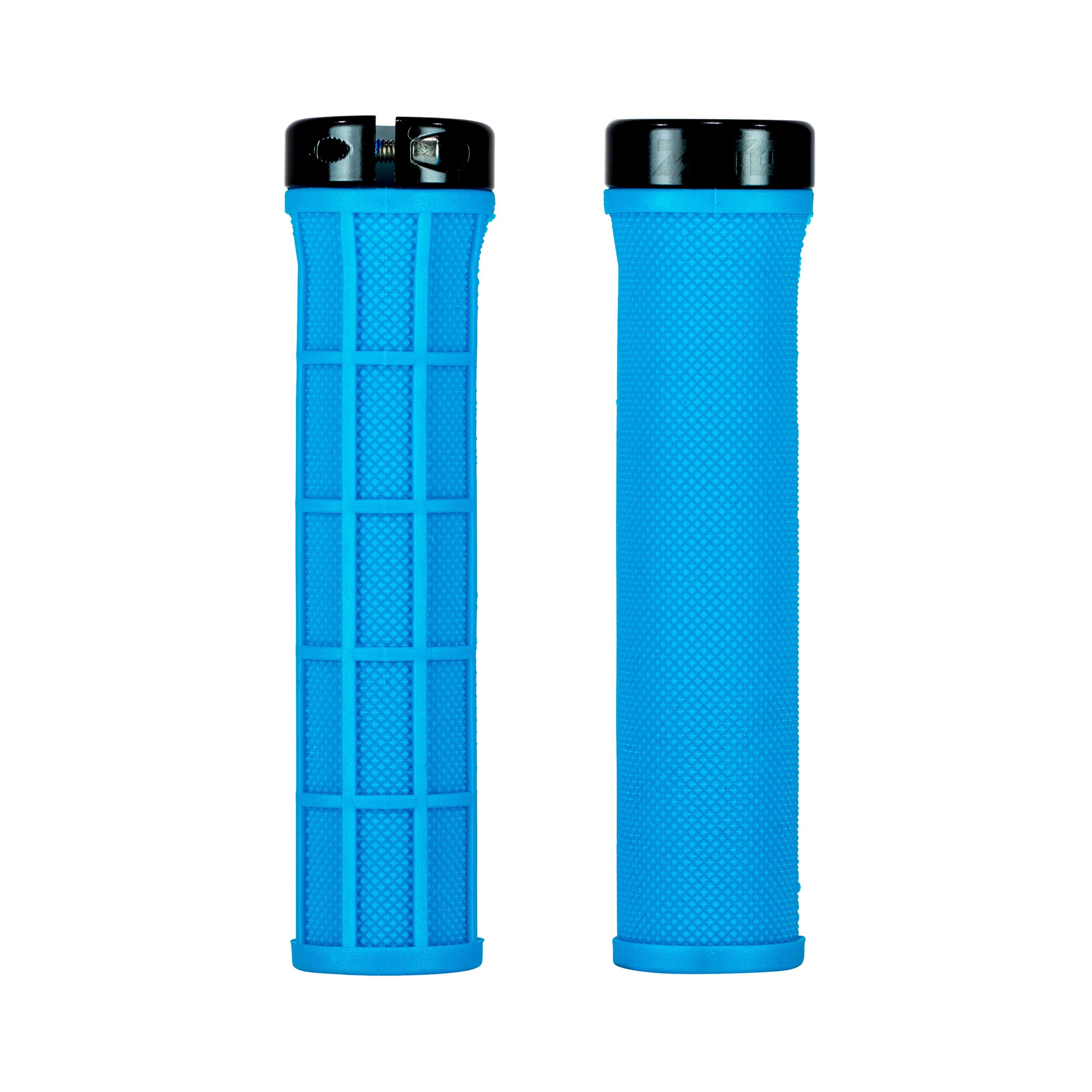 Zero Billy T Taperlock Grips - Neon Blue / Black