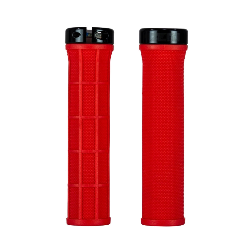 Zero Billy T Taperlock Grips - Neon Red / Black